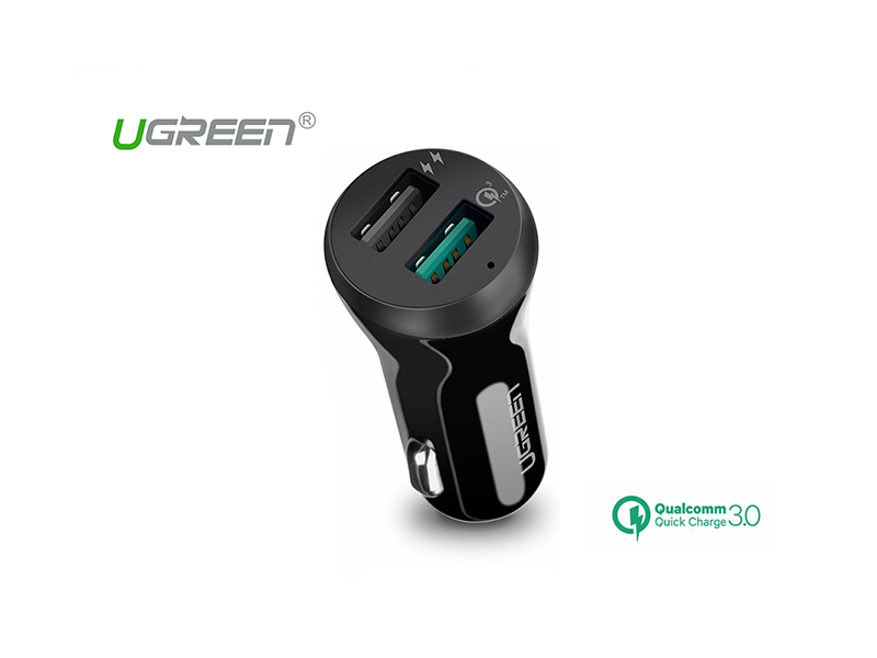 UGREEN Quick Charge 3.0 Dual USB Ports 30W Car Charger - Image 2